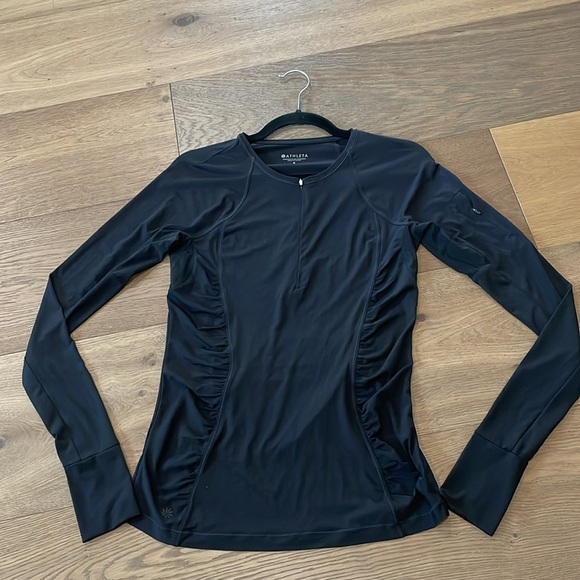 Athleta Long Sleeve Quarter Zip Top Size Small - Picture 1 of 13